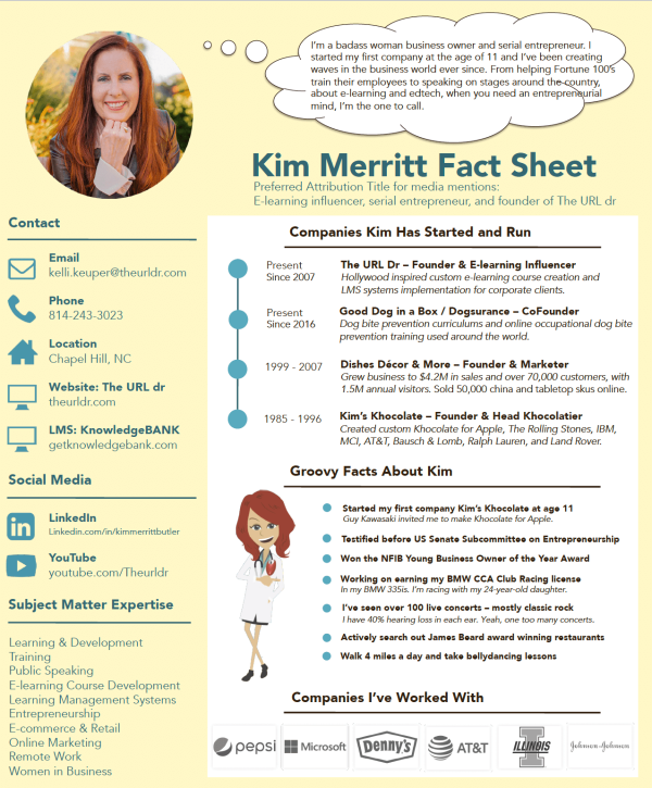 Kim Merritt Fact Sheet for Media