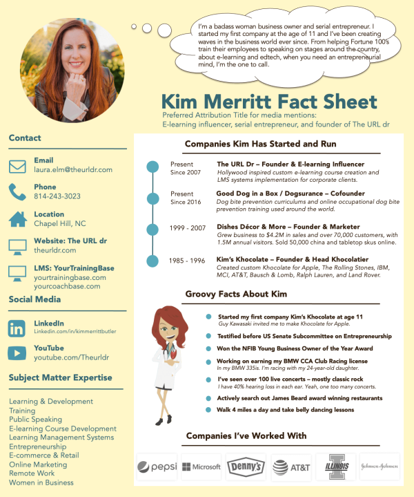 Kim Merritt The URL dr Fact Sheet